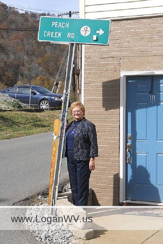 Frances and the old Freeman Grocery Store Peach Creek WV. Old Freeman Grocery Store Peach Creek WV