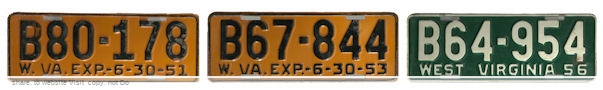 West Virginia Auto License Plates