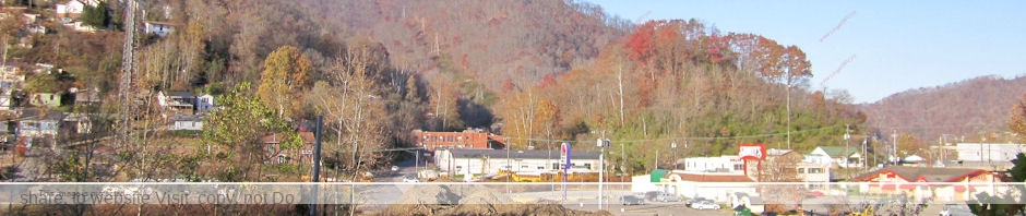 Logan County WV, photo showing City View, Black Bottom and the Backbone