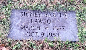 headstone of Dr. Lawson