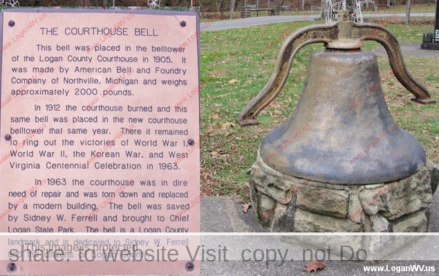 Logan County History - The old Courthouse Bell