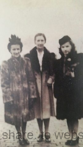 Helen Piros, Bessie Porter and Mary Porter, 1942 Huntington Train Depot