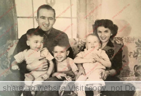 Millard and Mary Porter, sons L-R Dan, Jim and David taken in 1948 in