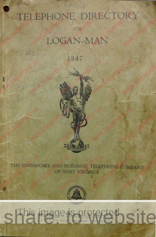 1947 Logan WV Telephone Book cover image