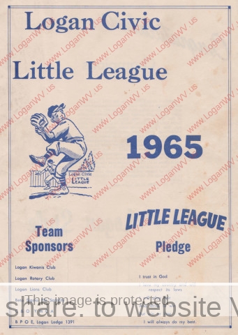 1965 Logan Civic Little League Booklet 