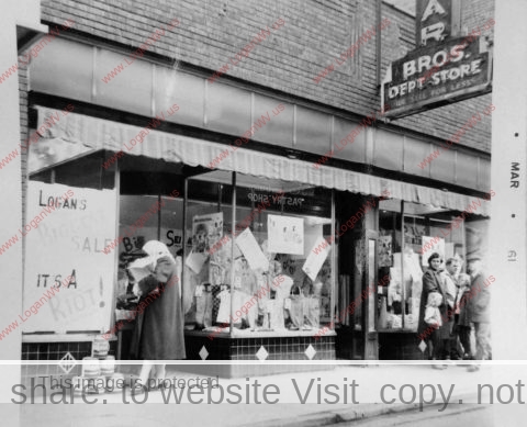 1961, Ammar Brothers Dept. Store. Logan, WV