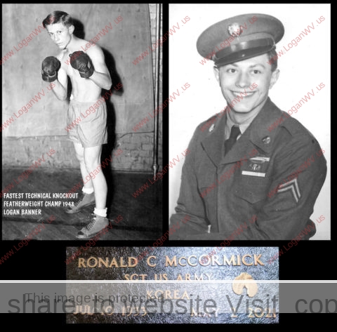 Ronald C McCormick (1933-1921), Sgt. US Army, Korea, Logan County, WV