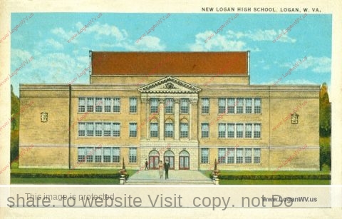 New Logan High School Postcard