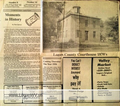 Logan County Courthouse 1875-1905 - Logan County, WV History and Nostalgia