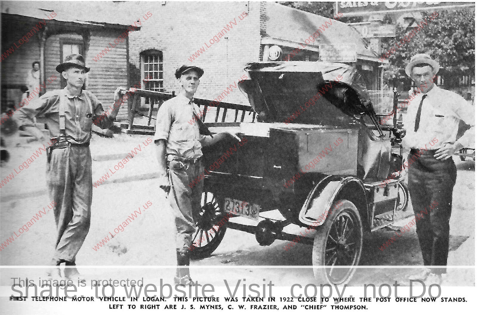 Logan, WV 1922 telephon vehicle
