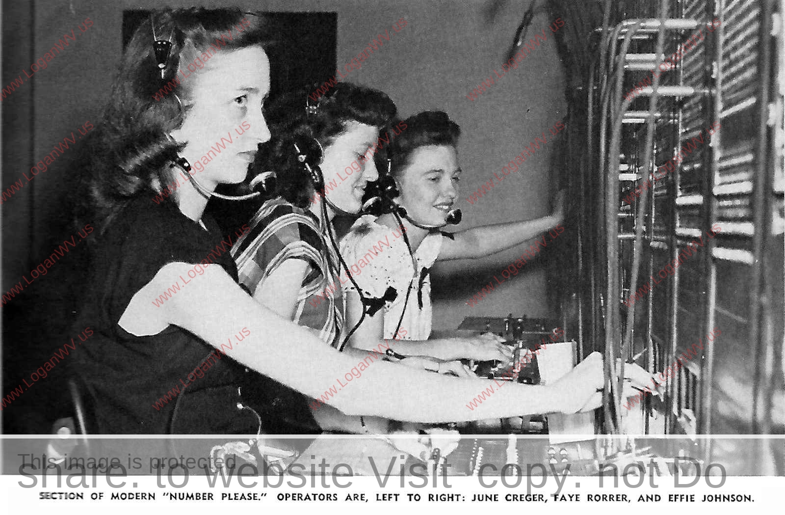 Logan, WV 1952 telephone operators