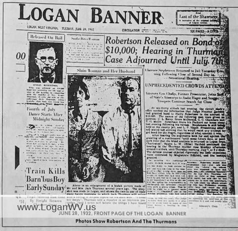 June 28, 1932 Front Page of The Logan Banner
