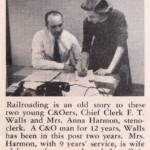 F. T. Walls and Anna Harmon. March 1955. F. T. Walls and Anna Harmon. March 1955