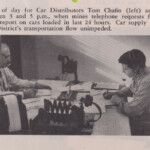 Tom Chafin and Bill Clark, Peach Creek, WV March 1955. Tom Chafin and Bill Clark, Peach Creek, WV March 1955.