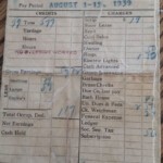 1939 Coal Miner Delmer Evans Pay stub courtesy of his daugher Linda Evans Hill.