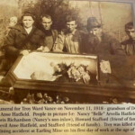 November 1918, Troy Vance 18, grandson of Devil Anse Hatfield was killed in a mining accident on his first day at work. Courtesy of Bill Lamont. Image 1487. November 1918, Troy Vance 18, grandson of Devil Anse Hatfield was killed in a mining accident on his first day at work.