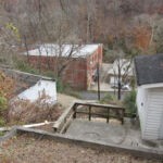 The old Aracoma High School (1929-1962) at Coal Branch taken from City View. Old Aracoma High School, Logan County, WV