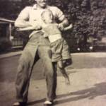 Billy Frye finally caught me running from him. Courtesy of G. B. Berry. Billy Frye and G. B. Berry, Monaville, WV