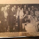 1972 Logan Banner clipping. Employees of Dingess-Rum Coal Co. had 100 percent participation in the 1972 United Fund campaign. Each pledged a full day´s pay. L-R, Olen Donahoe, Filden Baidwin, Charles Young, John Luther, Bill Davis, Cecil Smith, Okey Gibson, Bill Long, Alice Vance, Roger Mullins, Jack Kelly, Tom Mitchell and Clarence Crum. Banner photo by Bill Marino. “My Grandfather, Cecil Smith” courtesy of Greg Linville. Image Ref. 10467. Logan County, WV - 1972 Logan Banner clipping. Employees of Dingess-Rum Coal Co. had 100 per cent participation in the 1972 United Fund campaign.