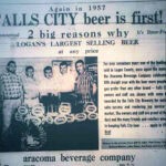Falls City beer ad courtesy of Dwight Williamson. Image 712. Newspaper clipping of Falls City Beer ad, Logan. WV.