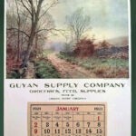 Guyan Supply Company 1921 Calendar, Logan, WV. The painting is ‘A Misty Morning, Old Virginia’ by Edwin Lamasure (1866-1916). The store building was demolished in 2014. Guyan Supply Company 1921 Calendar, Logan, WV
