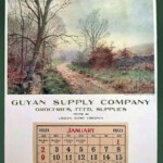 Guyan Supply Company 1921 Calendar, Logan, WV. The painting is ‘A Misty Morning, Old Virginia’ by Edwin Lamasure (1866-1916). The store building was demolished in 2014. Guyan Supply Company 1921 Calendar, Logan, WV