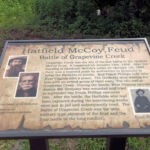 This marker is located on RT 49 just outside of Blackberry City, Mingo County, WV. Photo courtesy of Lisa Grimmett. Hatfield McCoy Feud