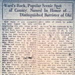 History of Ward Rock, Logan Banner, 19 July 1932 courtesy of Brandon Ray Kirk. 91646 History of Ward Rock, Logan, WV