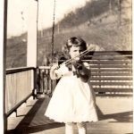 Courtesy of Carla Haslam Herkner. About 1920, an unknown little girl at the home of William and Mary Ann Haslam at Monaville. If you recognize her, please leave a comment and reference photo 189332. Monaville, WV
