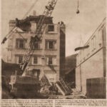 March 6, 1975 Logan Banner clipping showing the demolition of the old Logan General Hospital. 1975 demolition of the old Logan General Hospital, Logan, WV
