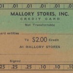 Mallory Stores Credit Card Mallory Stores Credit Card, Logan County, WV