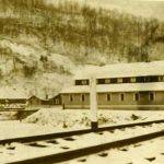 Winter came to Monaville. Church and YMCA. Courtesy of G. B. Berry. Monaville, WV