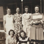 Kneeling...Helen and Mable Thompson, and little girl is Joy Lawson. Standing L to R. Grandma Mina Thompson. Ruth and Vivian Thompson, and daughter of Rev. Dennie Roberts. Courtesy of G. B. Berry. Monaville, Logan County, WV