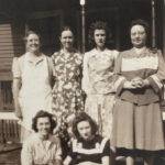 Kneeling...Helen and Mable Thompson, and little girl is Joy Lawson. Standing L to R. Grandma Mina Thompson. Ruth and Vivian Thompson, and daughter of Rev. Dennie Roberts. Courtesy of G. B. Berry. Monaville, Logan County, WV