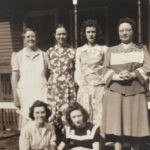 Kneeling...Helen and Mable Thompson, and little girl is Joy Lawson. Standing L to R. Grandma Mina Thompson. Ruth and Vivian Thompson, and daughter of Rev. Dennie Roberts. Courtesy of G. B. Berry. Monaville, Logan County, WV