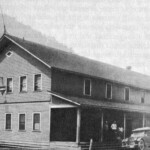 YMCA and Community Church upstairs. To the left you can see a portion of where you would catch the train. Courtesy of G. B. Berry. YMCA, Monaville, WV