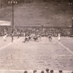 1940s high school football game at the old Monitor Ballpark. Monitor Ballpark, Logan County, WV