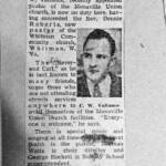 New Pastor, Carl W. Vallance Monaville, WV courtesy of G. B. Berry Pastor, Carl W. Vallance, Monaville, WV