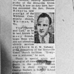 New Pastor, Carl W. Vallance Monaville, WV courtesy of G. B. Berry Pastor, Carl W. Vallance, Monaville, WV
