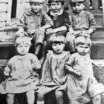 Smith family of Monaville, WV. Front: Mildred Smith, Veda Smith, Reba Smith. Top: Cebert Smith, Havana “Sissie” Smith (Shelton), Earlie Smith. Mildred & Earlie were siblings and Cebert, Sissie, Veda & Reba were siblings. Photo courtesy of Kelli Estep. Smith family of Monaville, WV