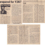 Y2K clipping courtesy of Keith Gibson. 61445 1999 Y2K newspaper clipping, Logan, WV