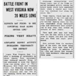 1921 Blattle of Blair Mountain Newspaper clipping 1921 Blattle of Blair Mountain Newspaper clipping