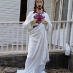 Jesus Statue in from of the Freewill Baptist Church at Lundale
