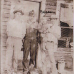 1924 left to right is Less Barkes, Bob Hale and Norvel Thompson, the little boy is Jack Ellis. Jack became a coal miner, salt miner and an iron worker. Photo courtesy of Ernest Ralph Ellis. 1924-less-barkes-bob-hale-novel-thompson-and-boy-jack-ellis