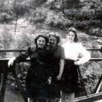 Photo courtesy of John Paul Curry. Best friends standing on the old Henlawson Bridge. L-R is Hilma Hale, Doris Brumfield (1926-2015) and Amelia Cunningham Petroff (1927-2013). The photo was taken when they were in their late teens. Henlawson, WV