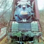 March 1961, the C&O 2755 crossing the Henlawson RR Bridge on its way to Chief Logan Park. Courtesy of Pat Ball via her aunt, Nell Judah. C&O 2755, Henlawson, WV