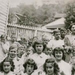 Bible School Group-Peach Creek Methodist Church, late 1940s - Mrs. Coulter a teacher. Courtesy of Frances Pierce Nelson-Hampson. Bible School Group-Peach Creek Methodist Church - Late 1940s, Logan County, WV