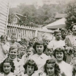 Bible School Group-Peach Creek Methodist Church, late 1940s - Mrs. Coulter a teacher. Courtesy of Frances Pierce Nelson-Hampson. Bible School Group-Peach Creek Methodist Church - Late 1940s, Logan County, WV