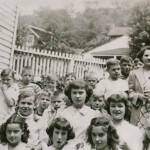 Bible School Group-Peach Creek Methodist Church, late 1940s - Mrs. Coulter a teacher. Courtesy of Frances Pierce Nelson-Hampson. Bible School Group-Peach Creek Methodist Church - Late 1940s, Logan County, WV