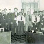 Bus Drivers out of the Logan Terminal courtesy of Paul Hill. (3) Slim Ellis, (7) Rod Bell, (8) Frank Maynard, (10) Pop Spencer, (12) Frank L. Browning, (15) John Duty. If you can identify anyone else, please leave a comment and reference photo 115611. Bus Drivers out of Logan, WV Terminal